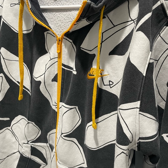 Nike Floral Men's Sportswear Club Full Zip Hoodie Medium - Picture 5 of 9